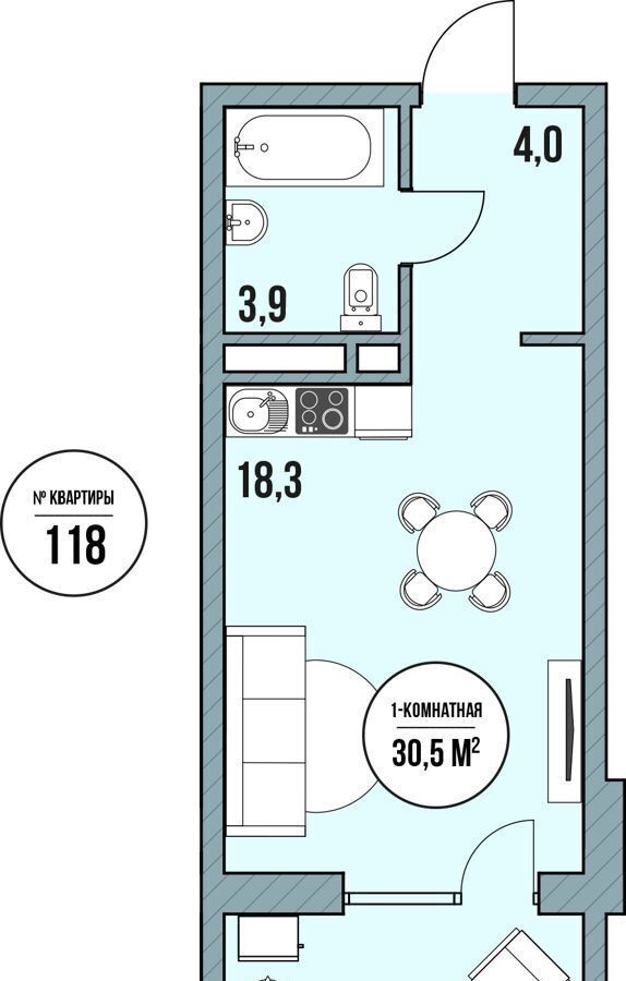 квартира р-н Темрюкский ст-ца Голубицкая ул Курортная 4 д. 161в фото 2