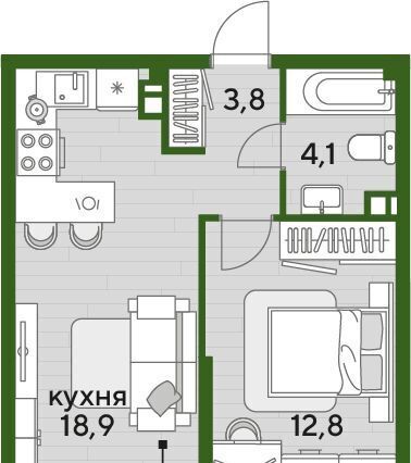 квартира г Краснодар р-н Прикубанский ул им. Анны Ахматовой фото 1