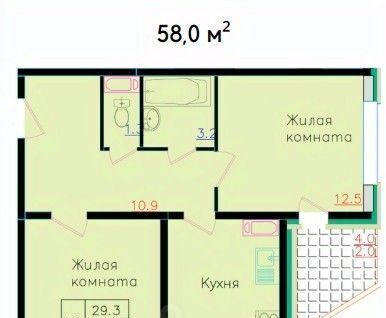 квартира г Липецк р-н Октябрьский ул Клавдии Шаталовой 3 фото 23