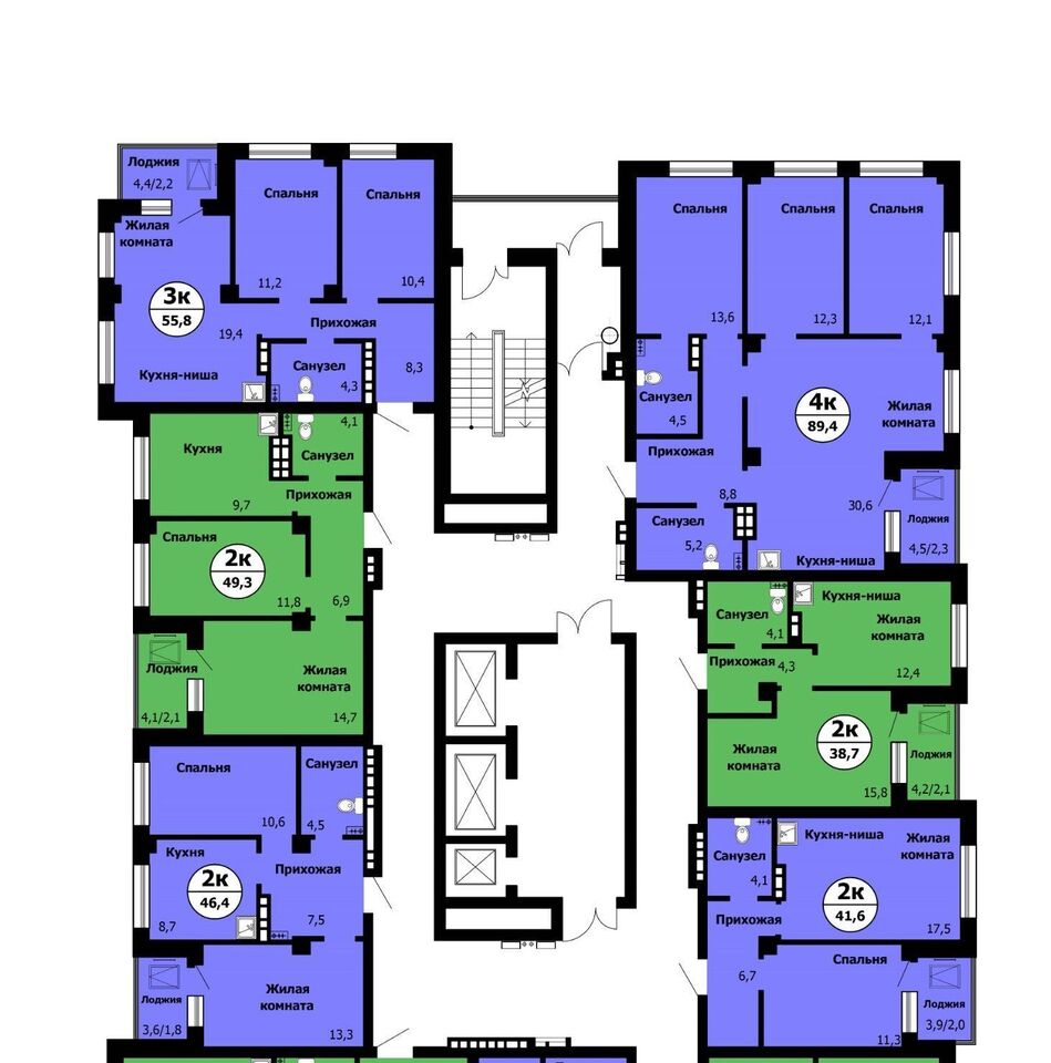 квартира г Красноярск р-н Октябрьский ул Лесопарковая 43к/1 фото 2