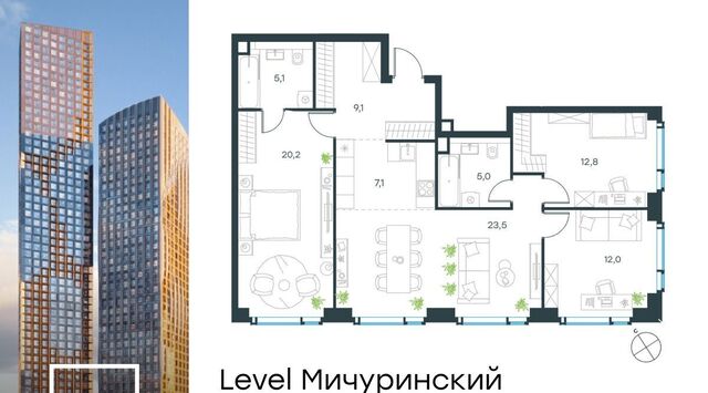 метро Мичуринский проспект ЖК Левел Мичуринский к 2 фото