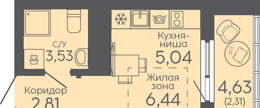 квартира г Екатеринбург микрорайон Новокольцовский Ботаническая Новокольцовский жилой комплекс фото 1