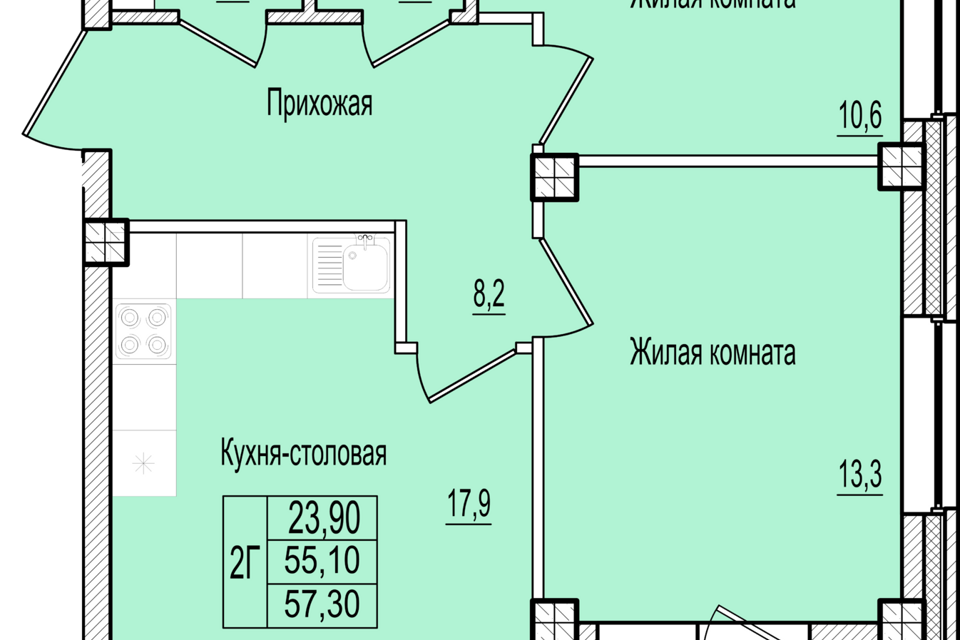 квартира г Псков пер Снятный 10 городской округ Псков фото 1