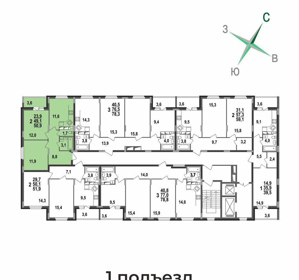 квартира г Владимир р-н Октябрьский б-р Сталинградский 7 фото 4