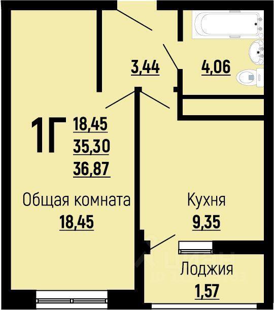 квартира г Краснодар р-н Прикубанский ул Заполярная 37/5 Жилой комплекс «На Красных Партизан-2» фото 1