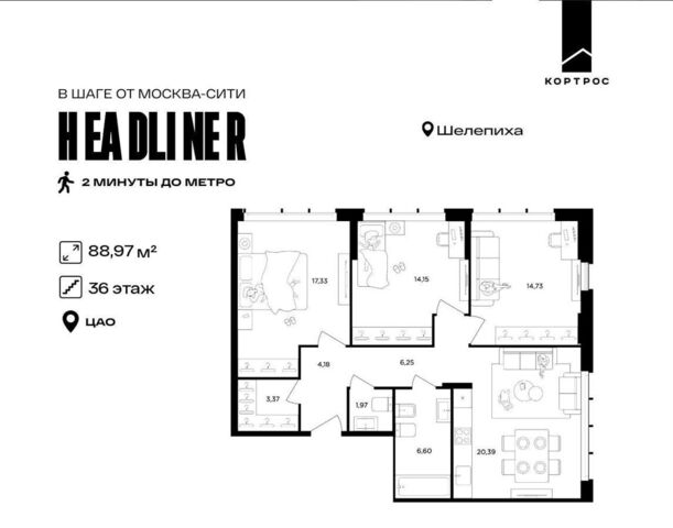 проезд Шмитовский 39 ЖК Headliner (Хедлайнер) корп. 5 фото