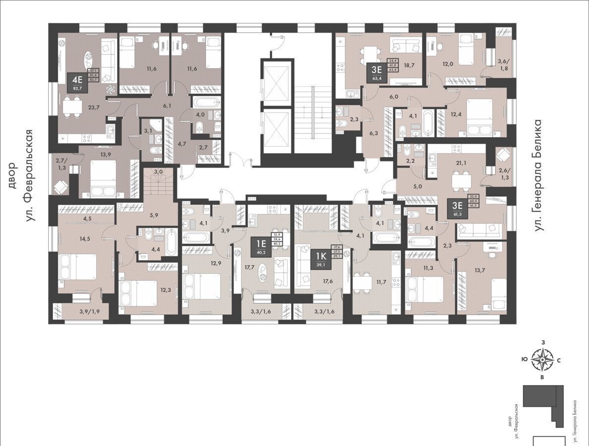 квартира г Чита р-н Центральный ул Генерала Белика 3 фото 3