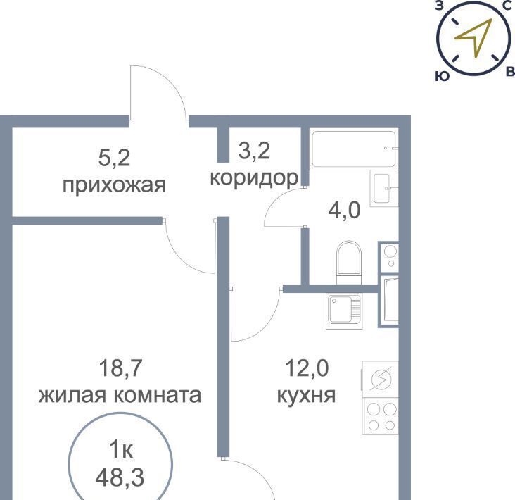 квартира г Нефтеюганск мкр 17-й фото 1