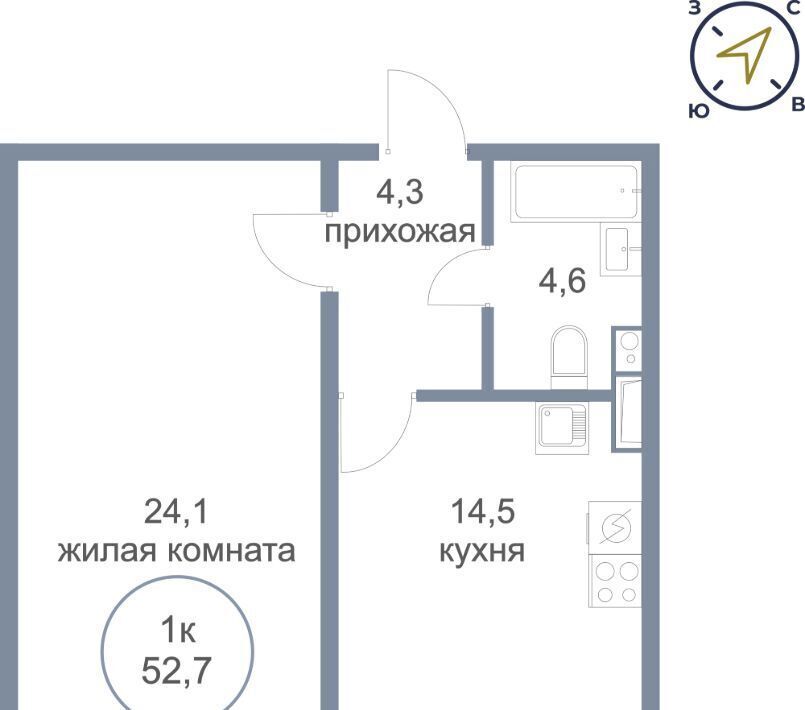 квартира г Нефтеюганск мкр 17-й 7/2 фото 1