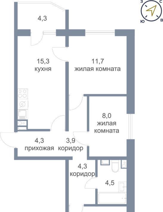 квартира г Нефтеюганск мкр 17-й фото 1