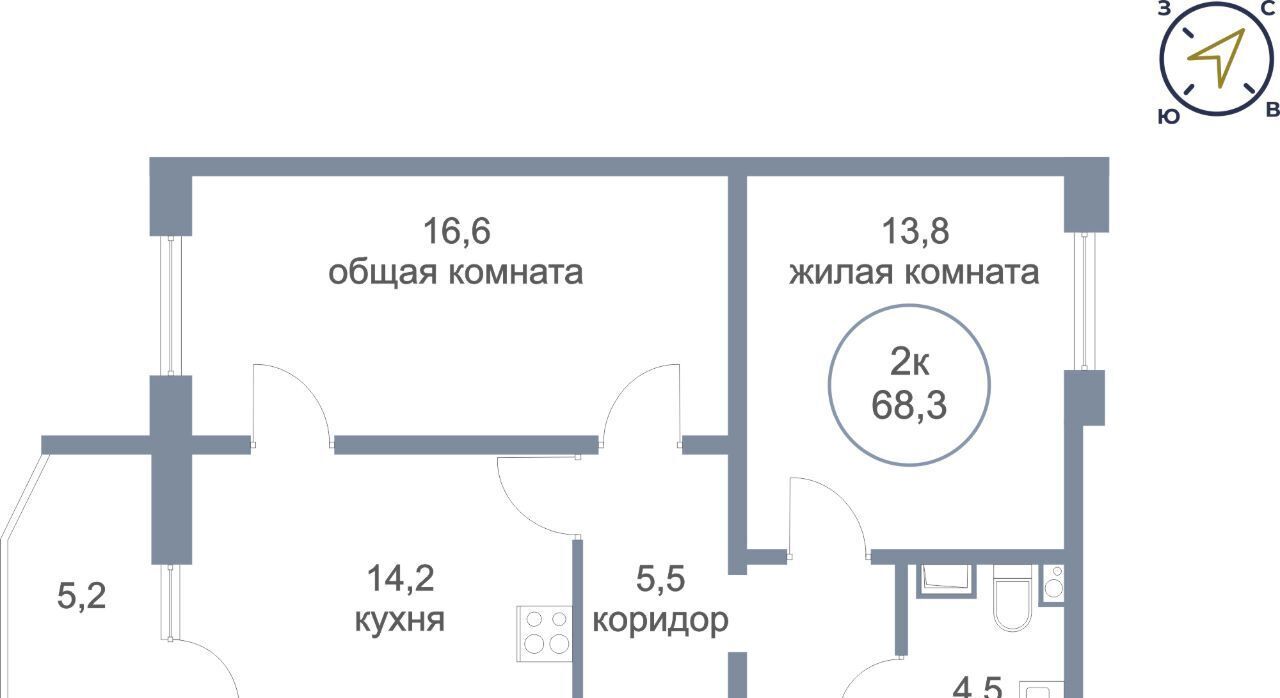 квартира г Нефтеюганск мкр 17-й 7/2 фото 1