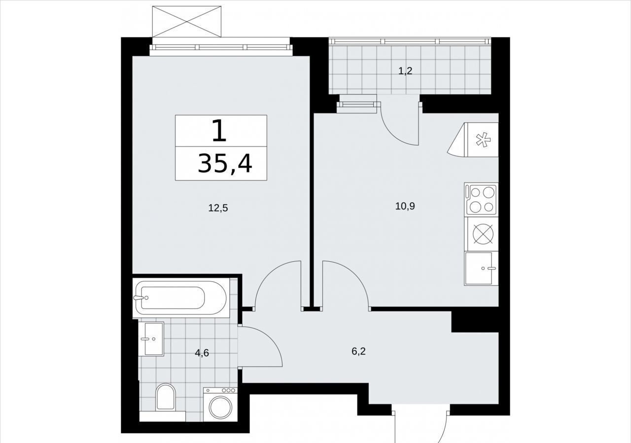 квартира г Москва п Сосенское д Столбово метро Коммунарка з/у 41/1Г, д. 7 фото 2