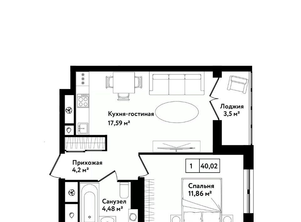 квартира г Тула р-н Привокзальный ул Седова 26к/2 фото 1