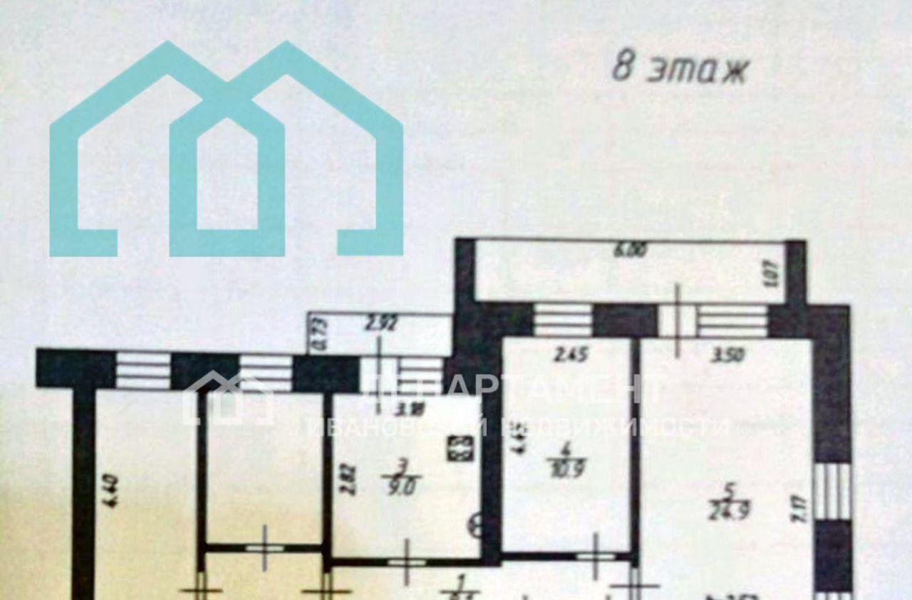 квартира г Иваново р-н Октябрьский ул Революционная 16 фото 16