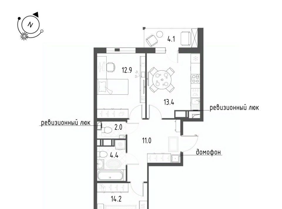 квартира г Санкт-Петербург п Шушары ул Чудовская 14к/1 Звездная фото 1