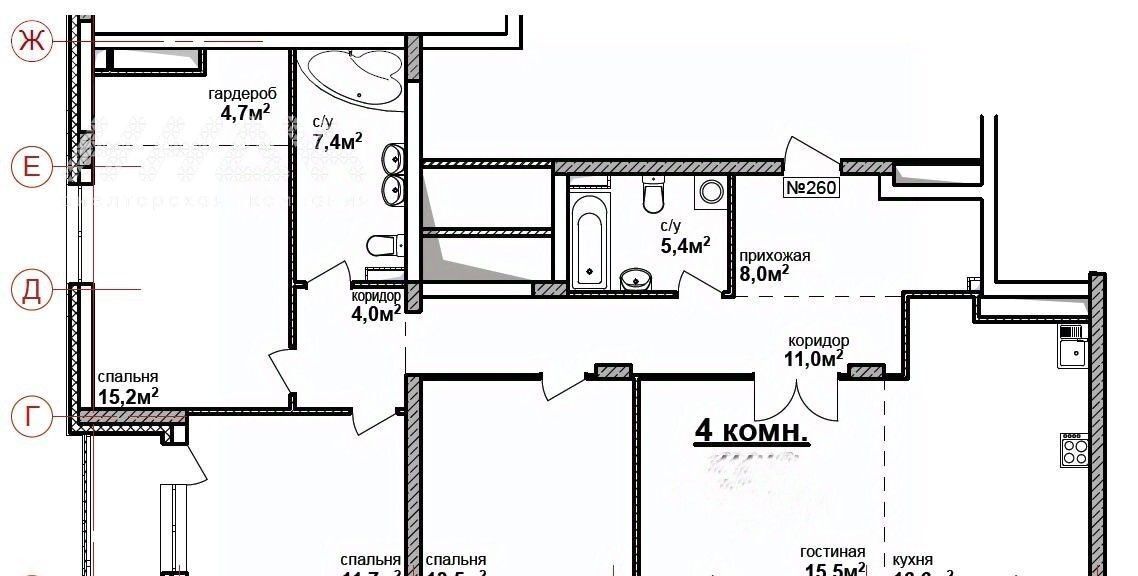 квартира г Нижний Новгород Горьковская ул Александра Хохлова 7 фото 2