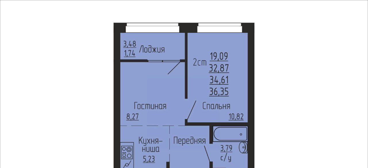 квартира р-н Сосновский п Пригородный ЖК «Новиль» Кременкульское с/пос фото 1