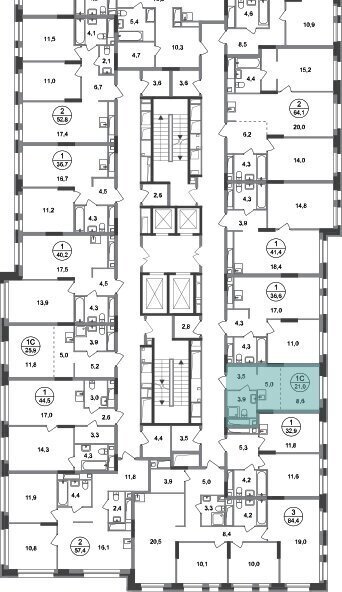 квартира п Московский г Московский ЖК Первый Московский 3 Филатов Луг, фаза, 7-я фото 4