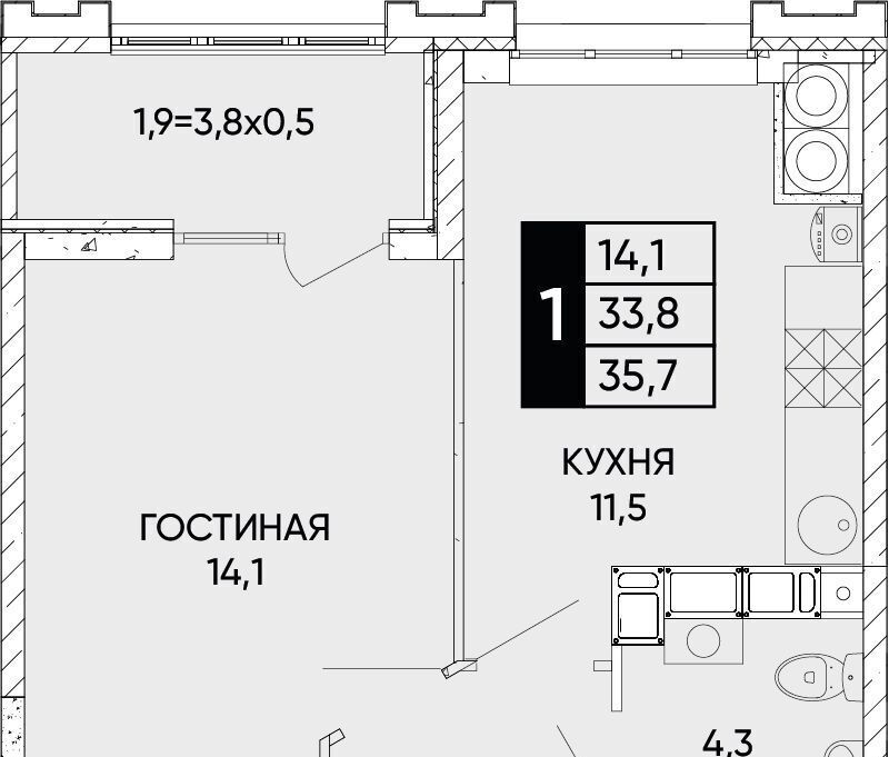 квартира г Ростов-на-Дону р-н Кировский ЖК Левобережье фото 1