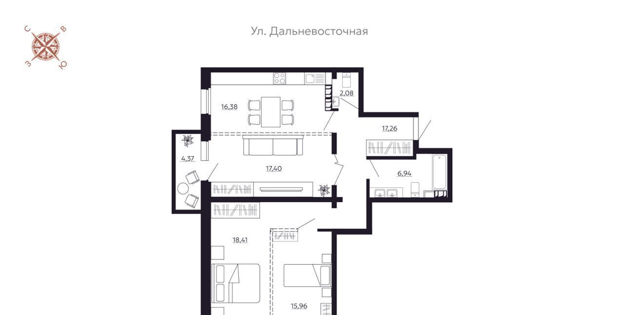 квартира г Иркутск р-н Октябрьский наб. Верхняя фото 1