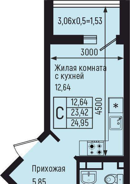 квартира р-н Туапсинский с Небуг ЖК «Botanica Hills» Небугское сельское поселение, квартал Спортивный фото 1