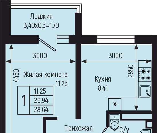 квартира р-н Туапсинский с Небуг ЖК «Botanica Hills» Небугское сельское поселение, квартал Спортивный фото 1