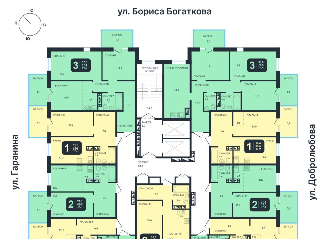 квартира г Новосибирск Золотая Нива ЖК Никольский Парк фото 1