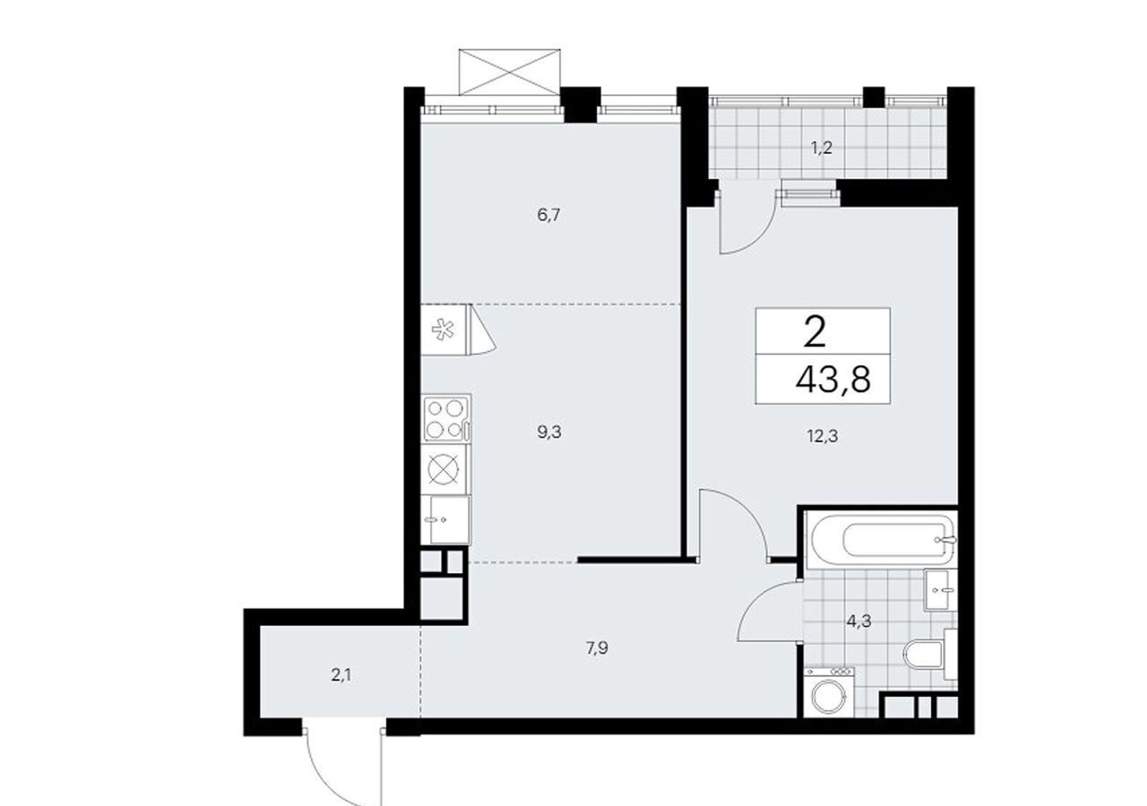 квартира г Москва п Сосенское д Столбово метро Коммунарка з/у 41/1Г, д. 5 фото 1