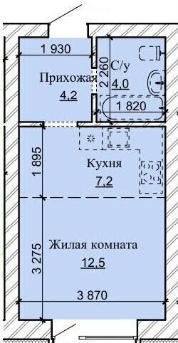 квартира г Барнаул рп Южный р-н Центральный ул Герцена 17 фото 2