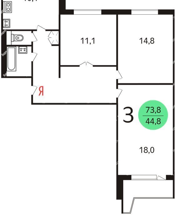 квартира г Москва метро Братиславская б-р Марьинский 11 фото 11