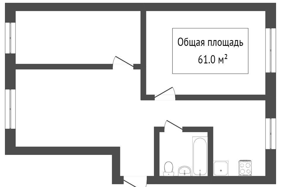 квартира г Томск р-н Советский ул Герцена 54а Томский район фото 8