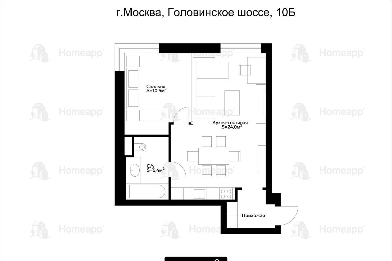 квартира г Москва метро Водный стадион ш Головинское 10б фото 23