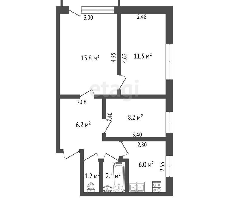 квартира г Батайск ул Октябрьская 153 фото 15