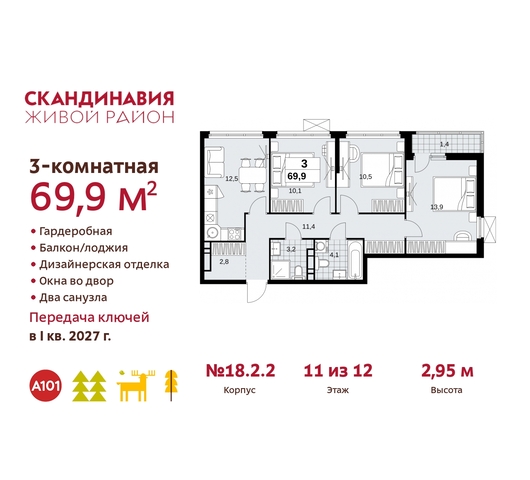 п Сосенское жилой район «Скандинавия» Сосенское, жилой комплекс Скандинавия, 18. 2.2, Бутово фото