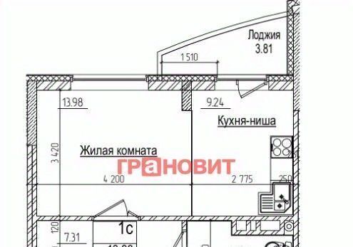 квартира г Новосибирск Заельцовская ул Дуси Ковальчук 244 фото 6