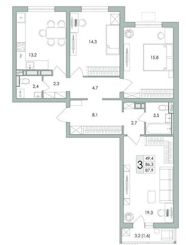 р-н Центральный ул Шишкова 16 ЖК «‎Яблоневые Сады» д. 140Б фото