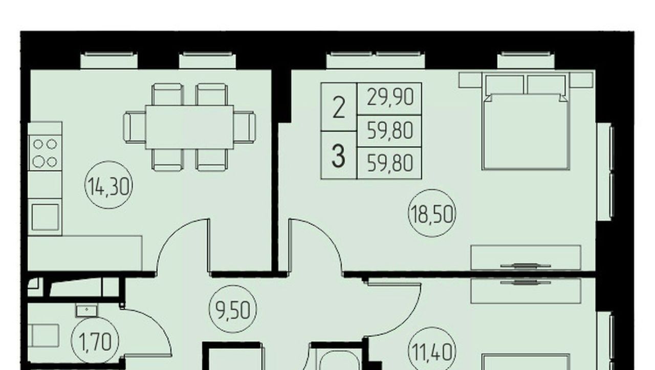 квартира г Пушкино ЖК 31 квартал Медведково фото 1