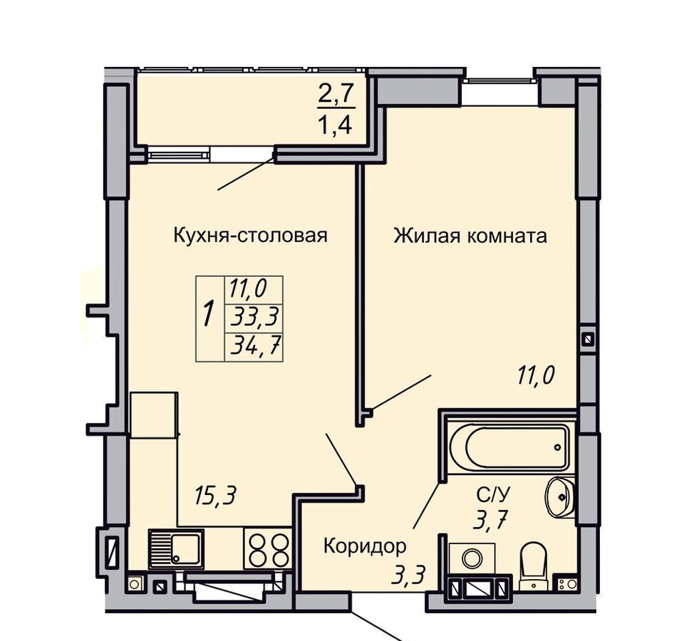 квартира г Волгоград р-н Кировский ул 64-й Армии 2 ЖК «Засекин» фото 1