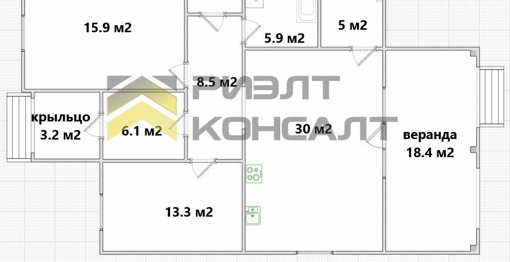 дом р-н Омский с Троицкое ул 1-я Новосибирская фото 8