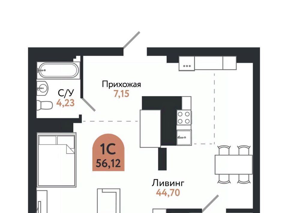 квартира г Томск р-н Ленинский пр-кт Ленина 206в фото 1
