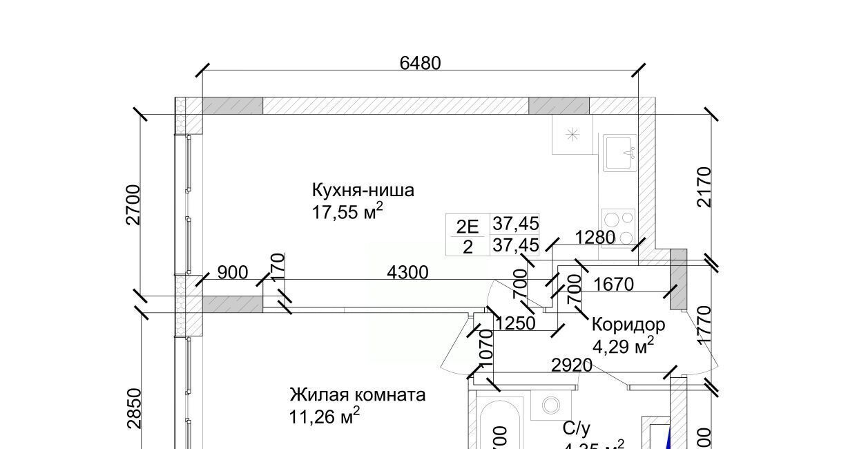 квартира г Кемерово р-н Заводский 15-й микрорайон Южный фото 4