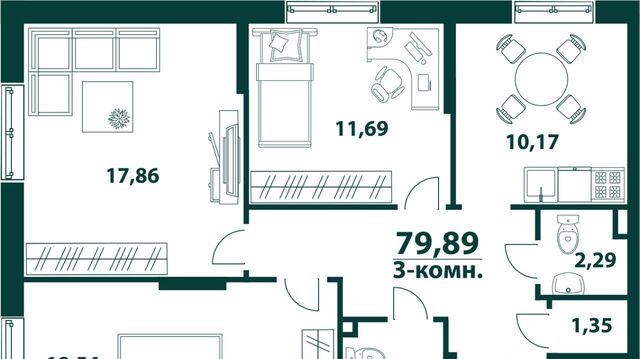 р-н Засвияжский 19-й микрорайон ЖК «‎Аквамарин 2» 3 фото