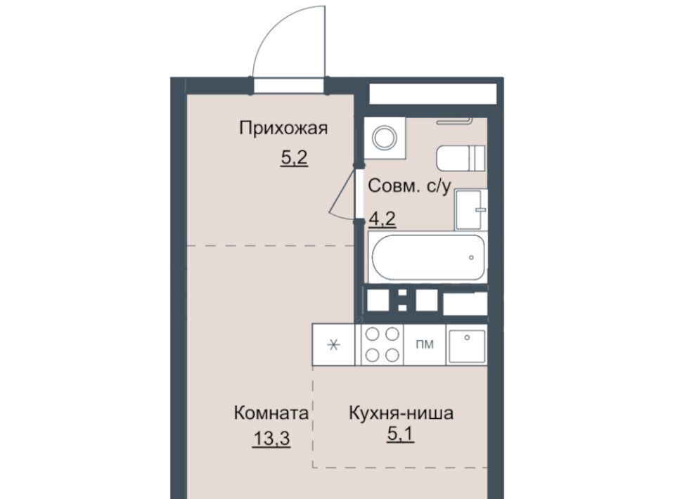 квартира г Ижевск р-н Октябрьский Северо-Западный ЖК «Истории» 5 жилрайон, 4-й мкр фото 1