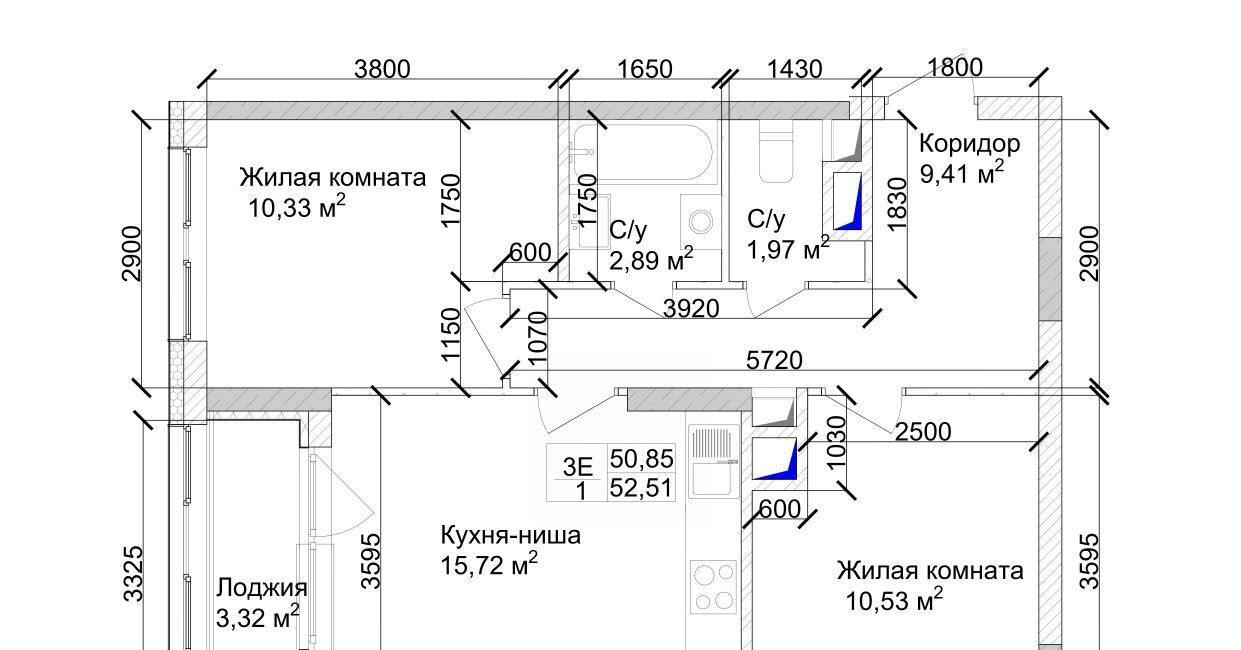 квартира г Кемерово р-н Заводский 15-й микрорайон Южный фото 5