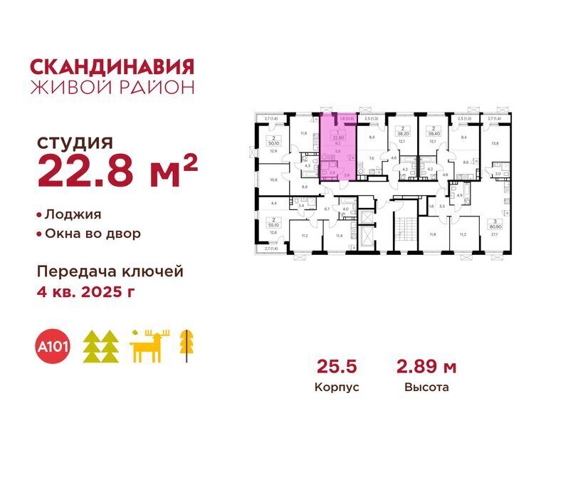 квартира г Москва метро Коммунарка ТиНАО жилой комплекс Скандинавия фото 2