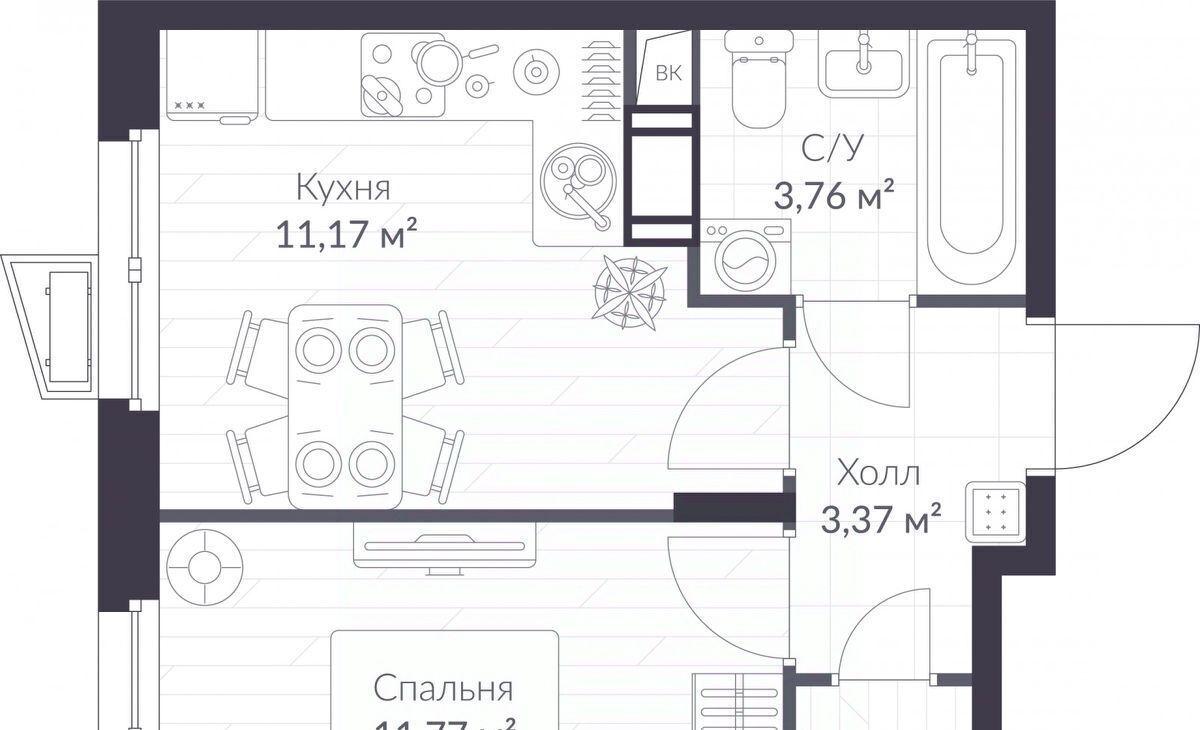 квартира р-н Всеволожский г Сертолово Озерки, Верен Норт Сертолово жилой комплекс фото 1