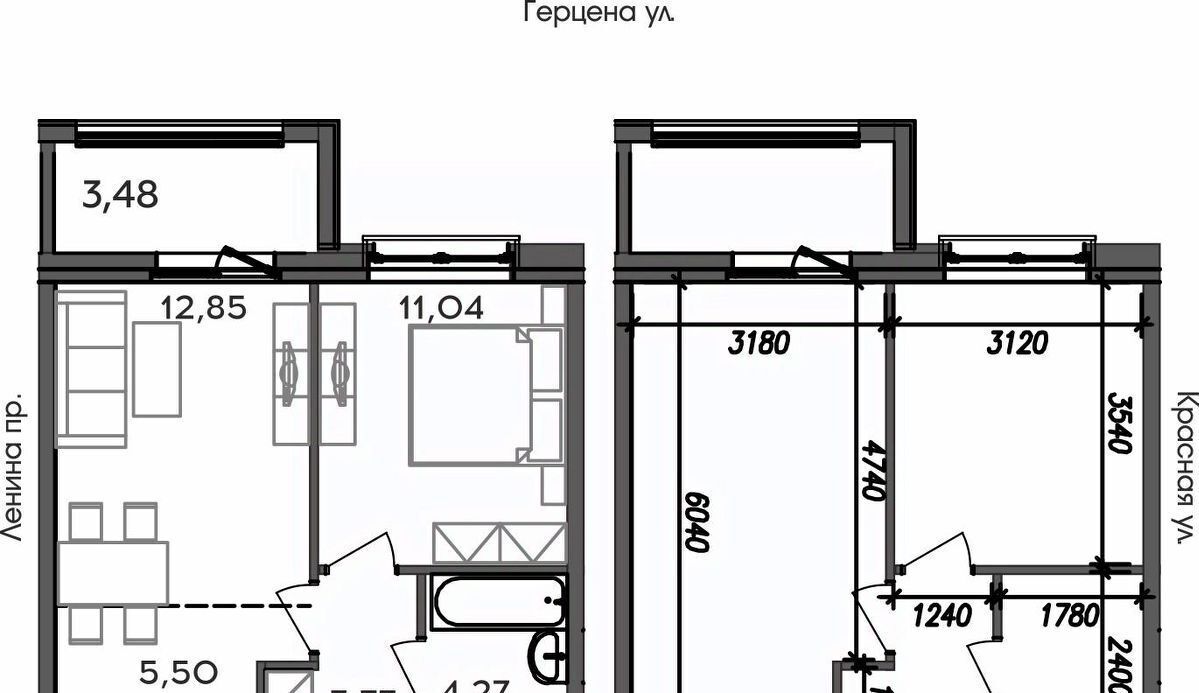 квартира г Петрозаводск ул Герцена 32 Центр район Петрозаводска фото 1
