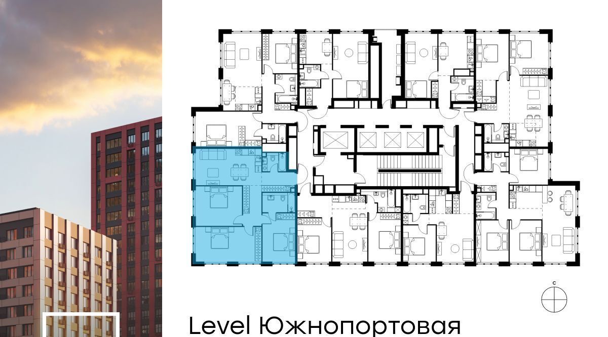 квартира г Москва метро Кожуховская ЖК Левел Южнопортовая 2 муниципальный округ Печатники фото 2