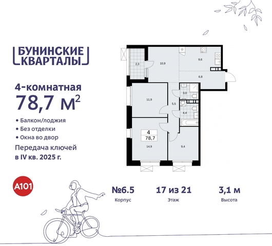 пр-кт Куприна 2 ЖК Бунинские Кварталы метро Улица Горчакова метро Коммунарка Сосенское, Ольховая, Бунинская аллея фото