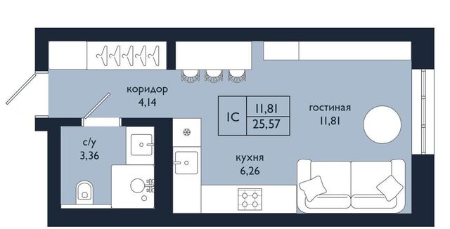 квартира р-н Советский ул Пархоменко ЖК СИРИУС з/у 133 фото